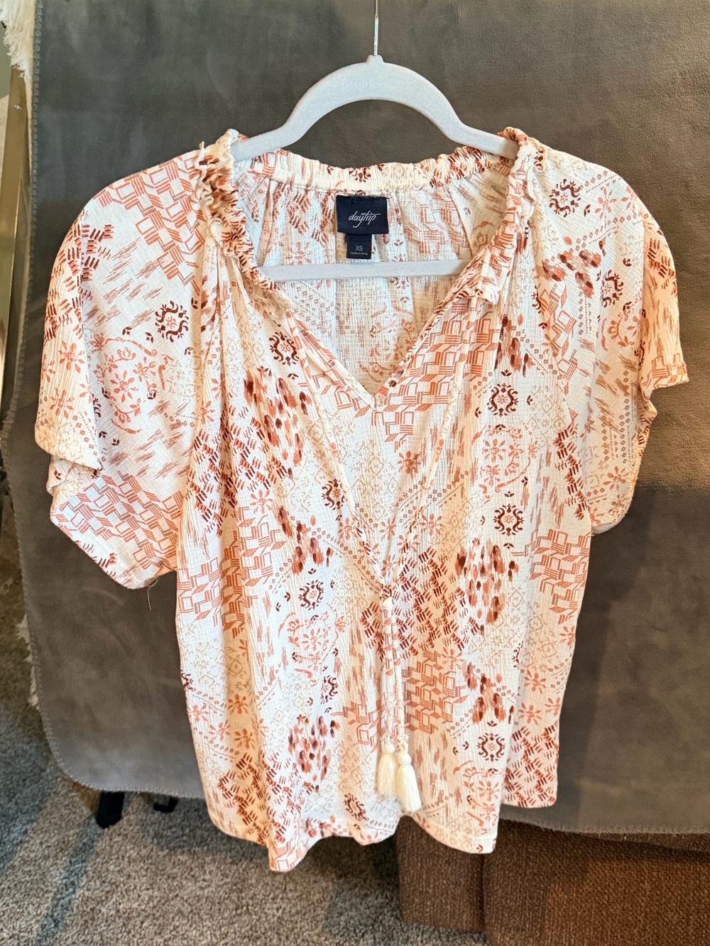 Daytrip Cream Tank Top with Floral Print